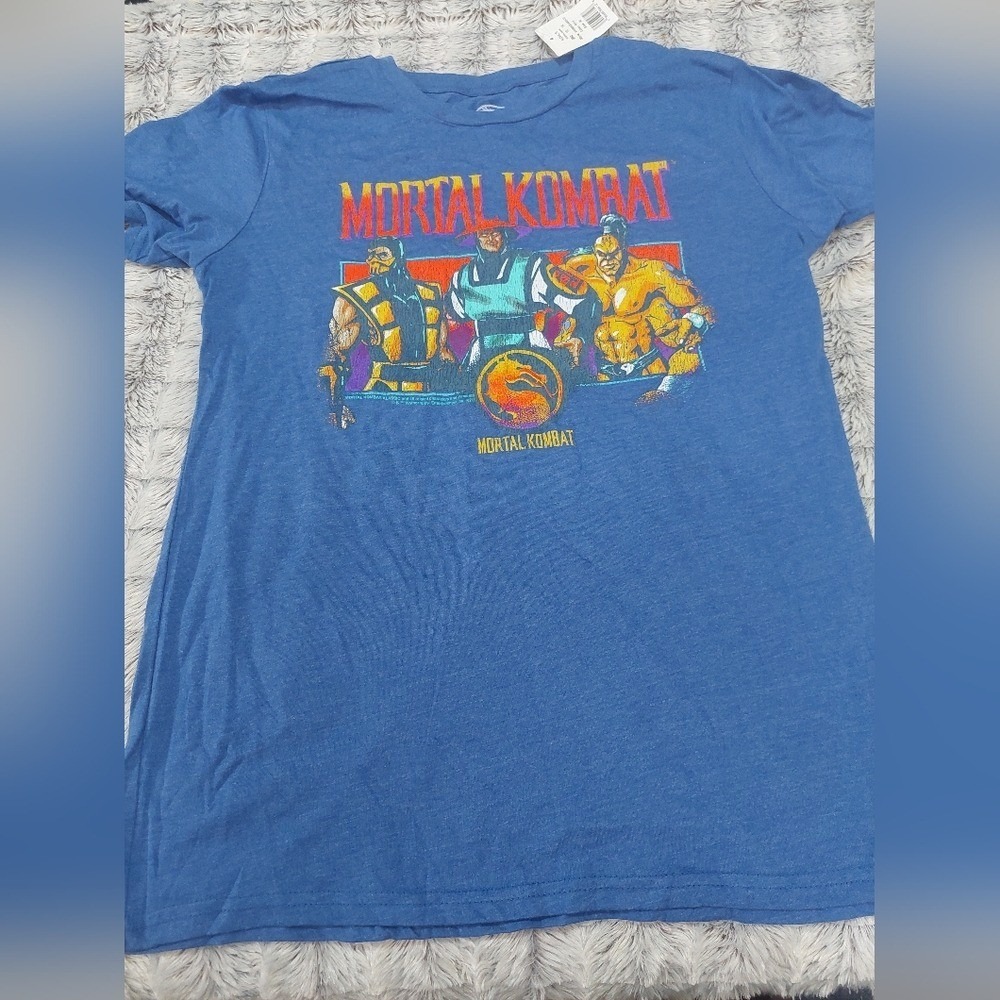NWT Mortal kombat‎ blue short sleeve Tee size medium